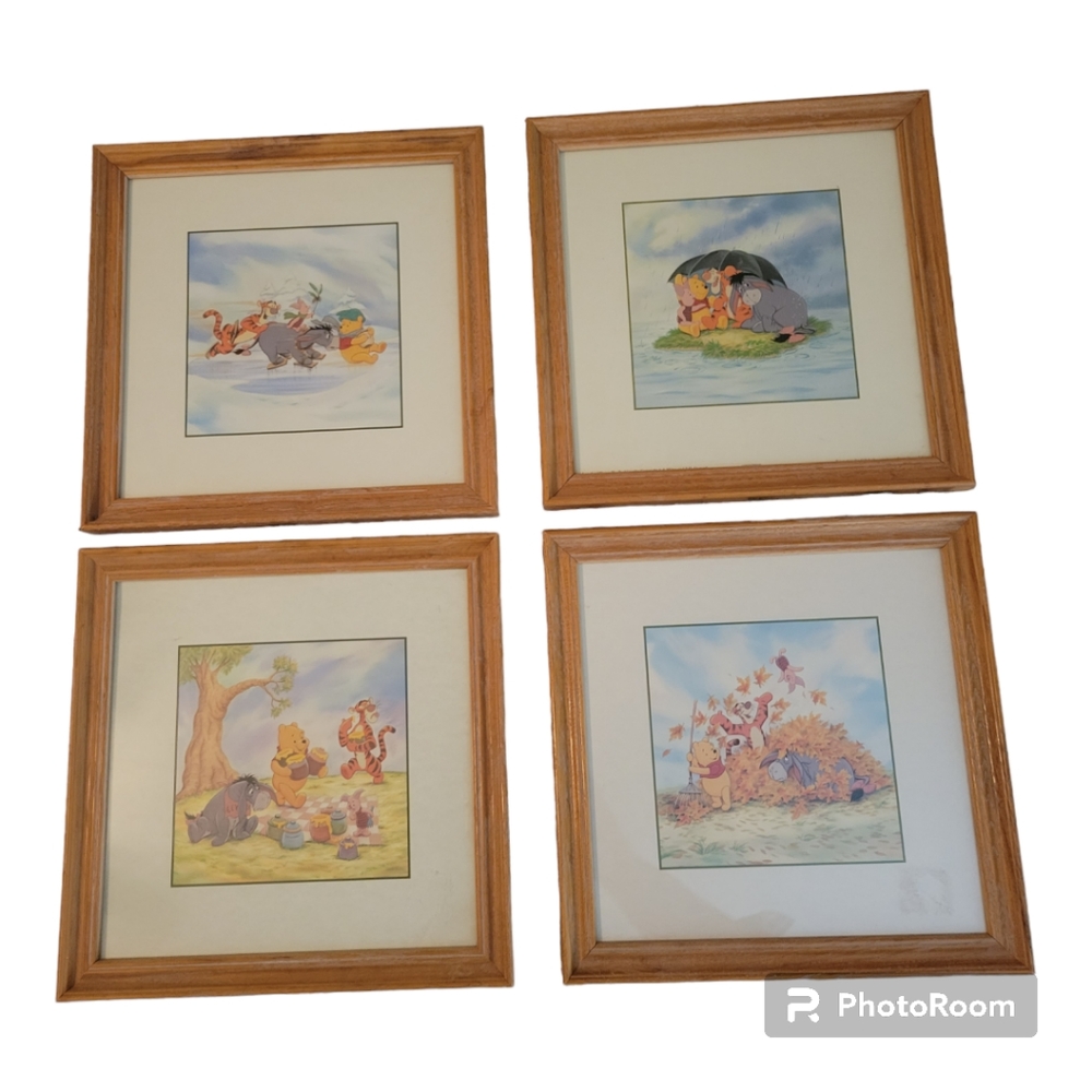 Vintage Winnie the Pooh Four Seasons Artwork